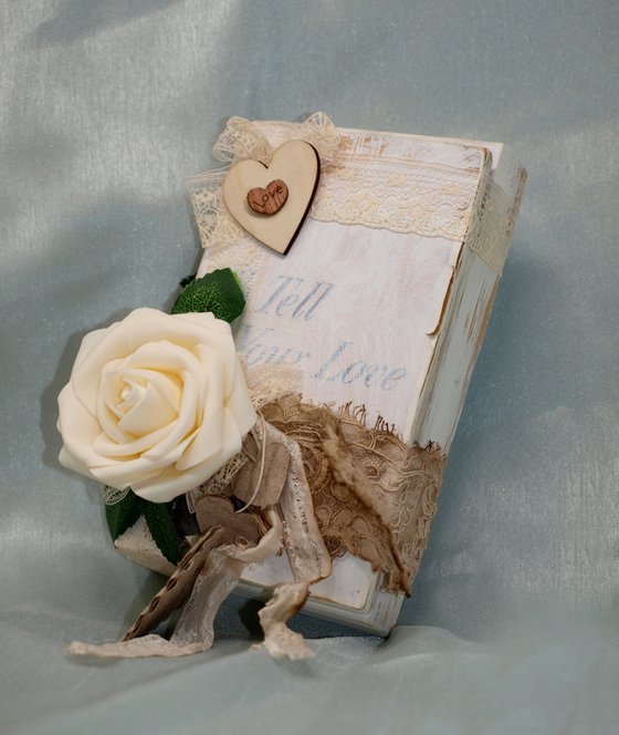 Book Of Love 4 - Mixed Media Altered Book Sculpture by Kathy Morton Stanion