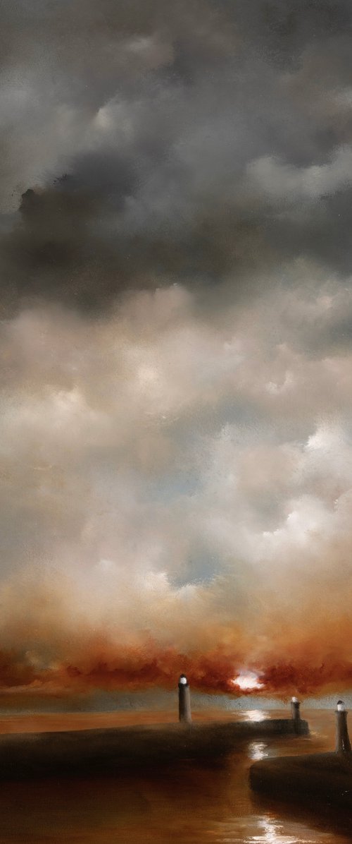 Whitby Harbour Sunset by Rolf Marriott