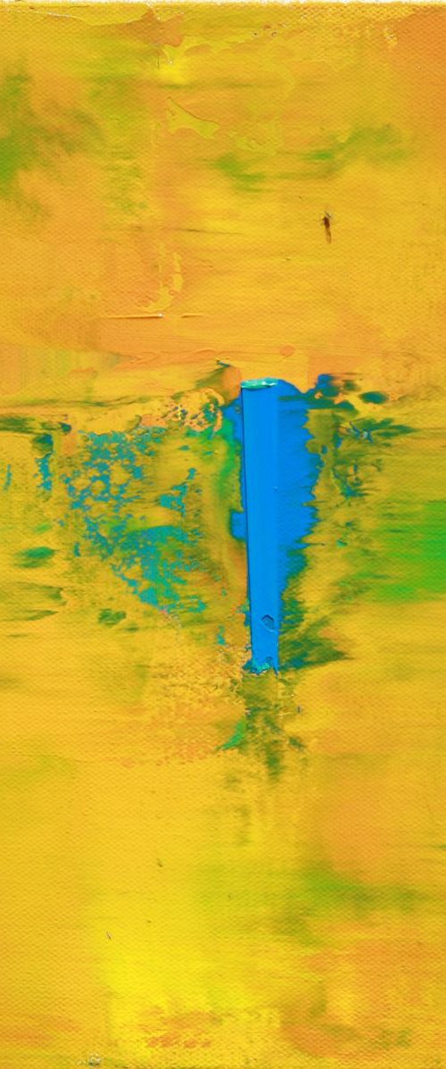 Small Abstract Blue Line by Robert Lynn