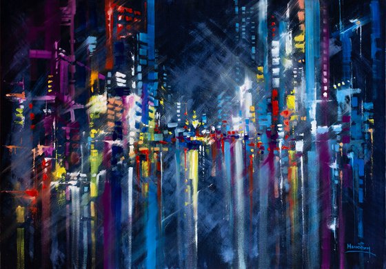 Abstract Night city