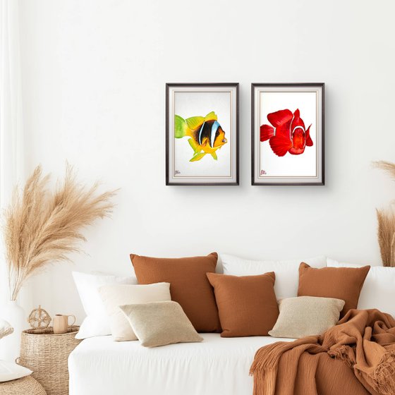 Exotic Yellow Red fish