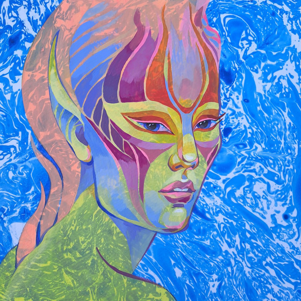 Alien Japanese By Mariia Raskin, 10 X 10, Artwork For Sale On Artfinder