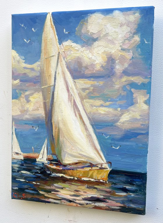 Sailboat at sea