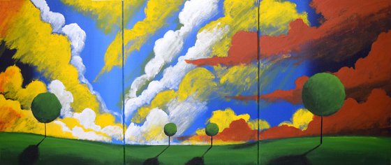 landscape triptych 3 panel