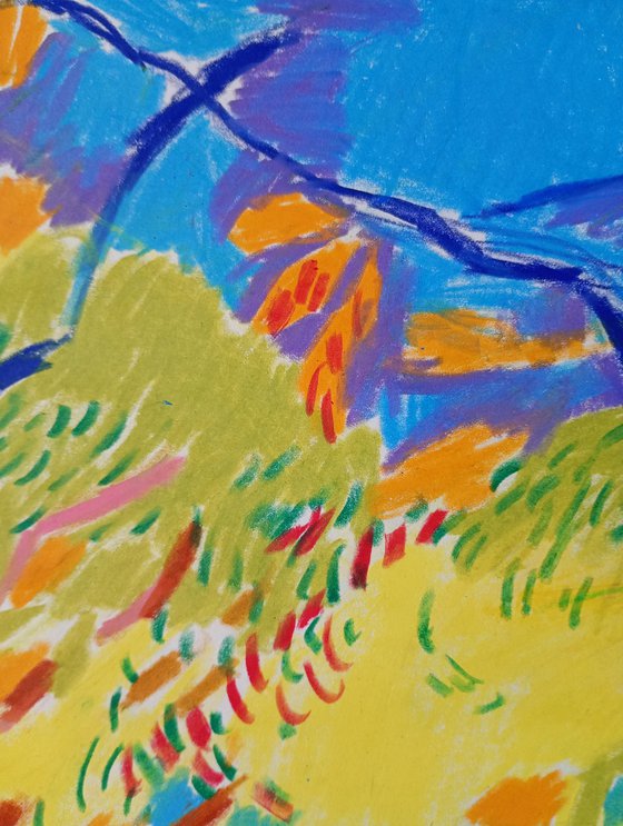 Yellow tree tops