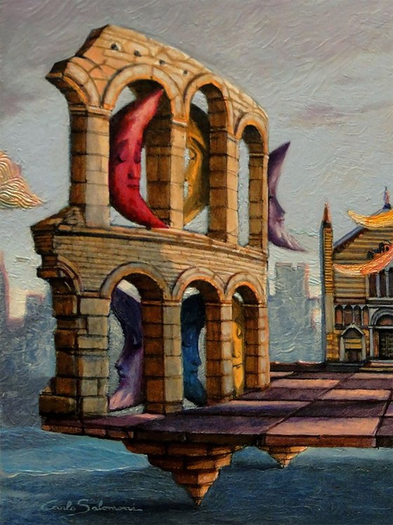 THE GAMES OF THE MOONS, IN VERONA - ( framed )