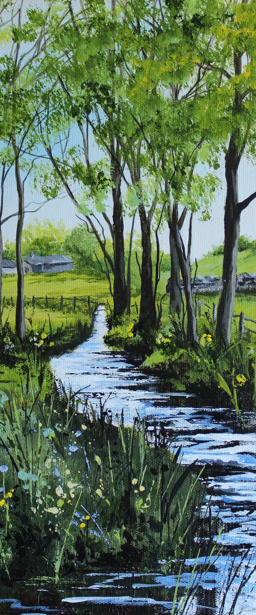 Walking by the stream by Valerie Jobes