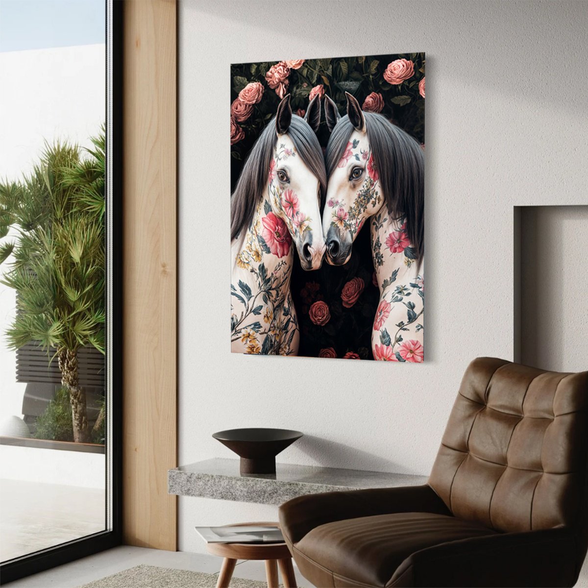 Photorealistic Animal Photograph By Michael Filonow, 26 X 32", Blossom Companions 1, Original Artwork