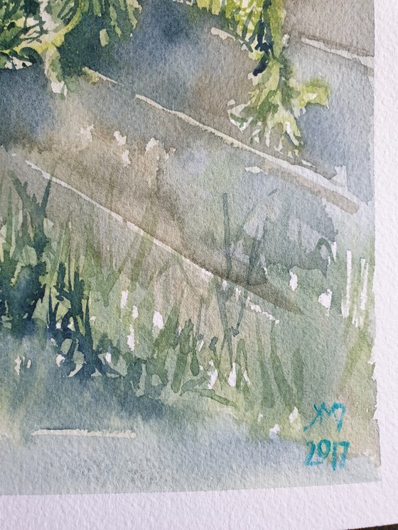 Wisteria watercolor sketch