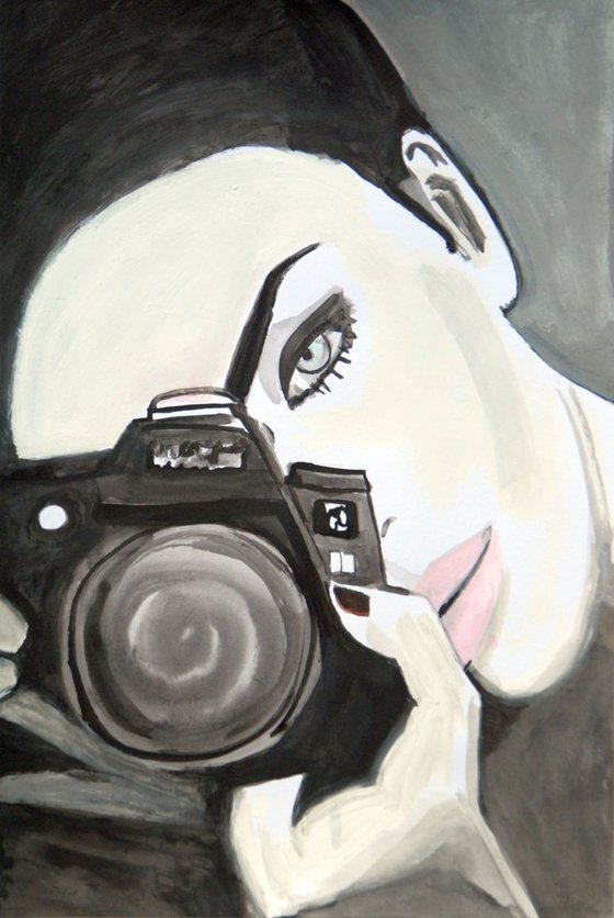 Girl With A Camera # 3 / 42 x 27.9 cm