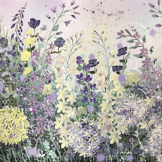 Allium sparkle, on paper Acrylic painting by Jane Morgan | Artfinder