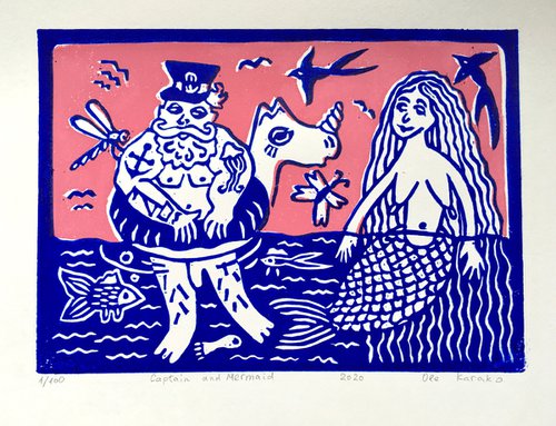 Captain and Mermaid by Ole Karako