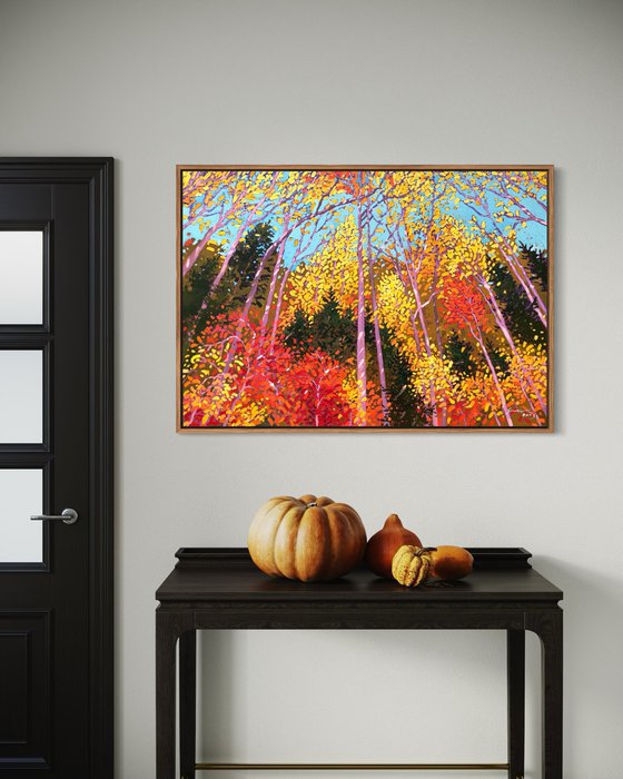 Dancing leaves. Fall