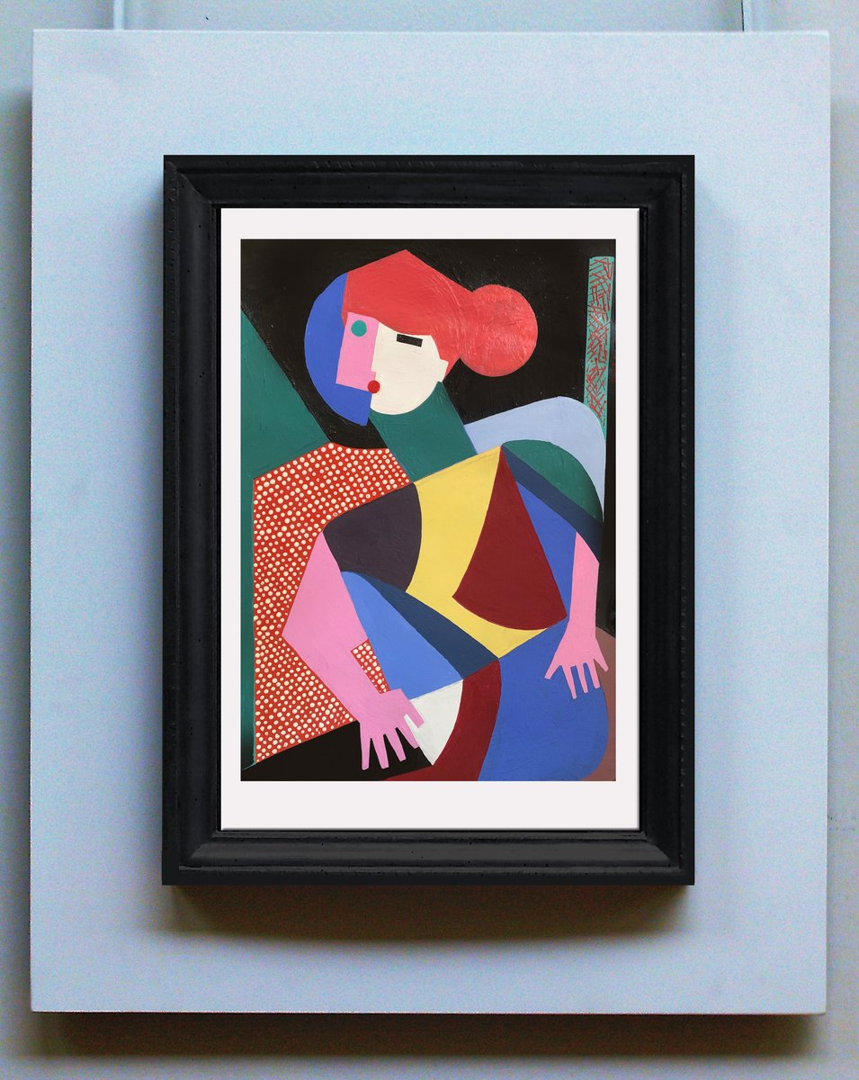 Woman With Orange Hair By Koola Adams, 12 X 17, Artwork For Sale On Artfinder