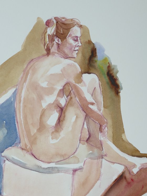 Seated female nude