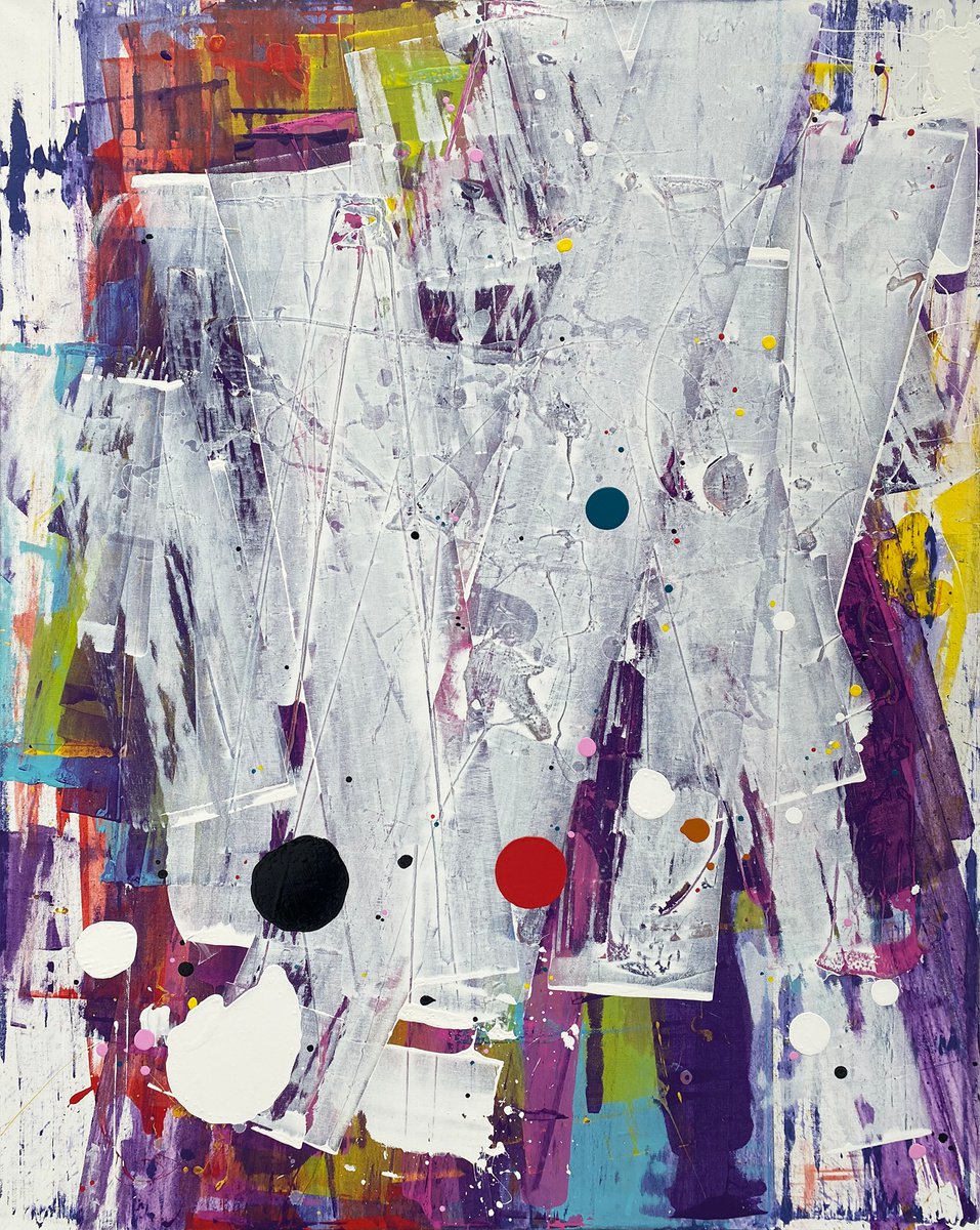 Abstract Acrylic Painting By Jason Forcier, 48 X 60, Thought Seeds, Original Artwork