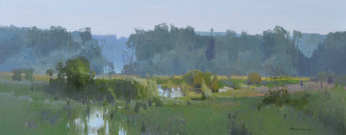 Shallow Stream By Vytautas Laisonas, 39 X 16, Artwork For Sale On Artfinder
