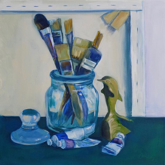 Studio Still Life with Dolphin by Dawn Rodger