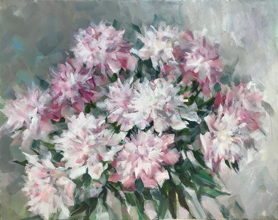 Peonies for you. 3. one of a kind, handmade artwork, original painting.