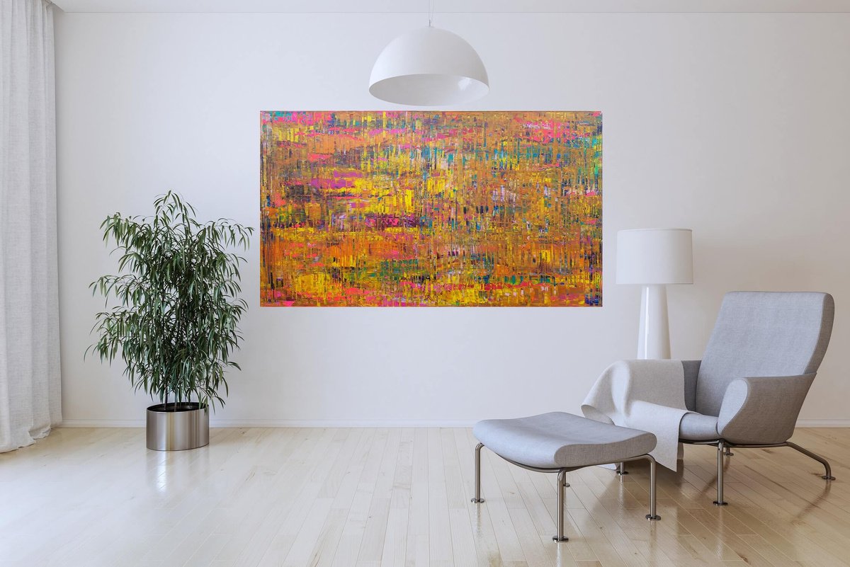 You deserve the best - large colorful abstract painting by Ivana Olbricht