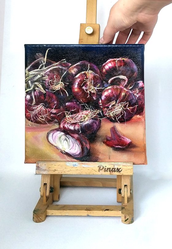 Still Life with red onion