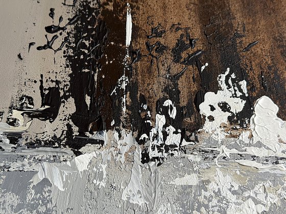 Parallel Balance Large Abstract Diptych