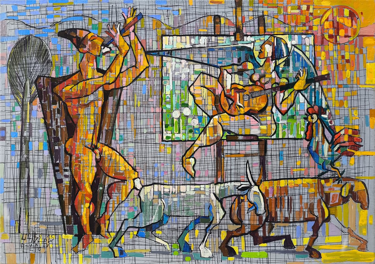 Expressive Oil Painting , Morning Song By Meliq Khazaryan, 24 X 17, Artwork For Sale On Artfinder