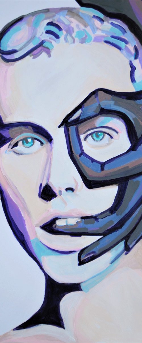 Portrait of a young guy / 72 x 49.2 cm by Alexandra Djokic