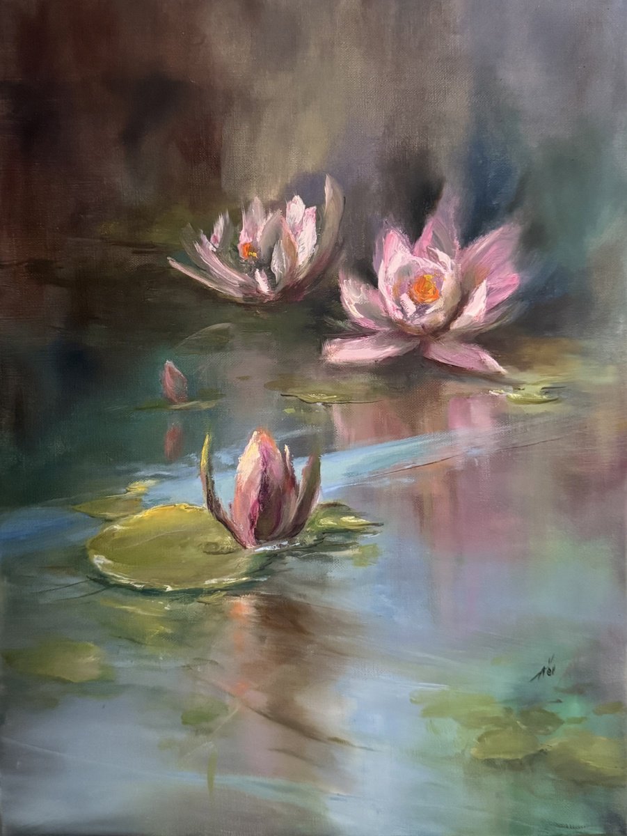 Waterlilies. In Your Secret Garden. By Alesia Yeremeyeva, 13 X 17, Artwork For Sale On Artfinder