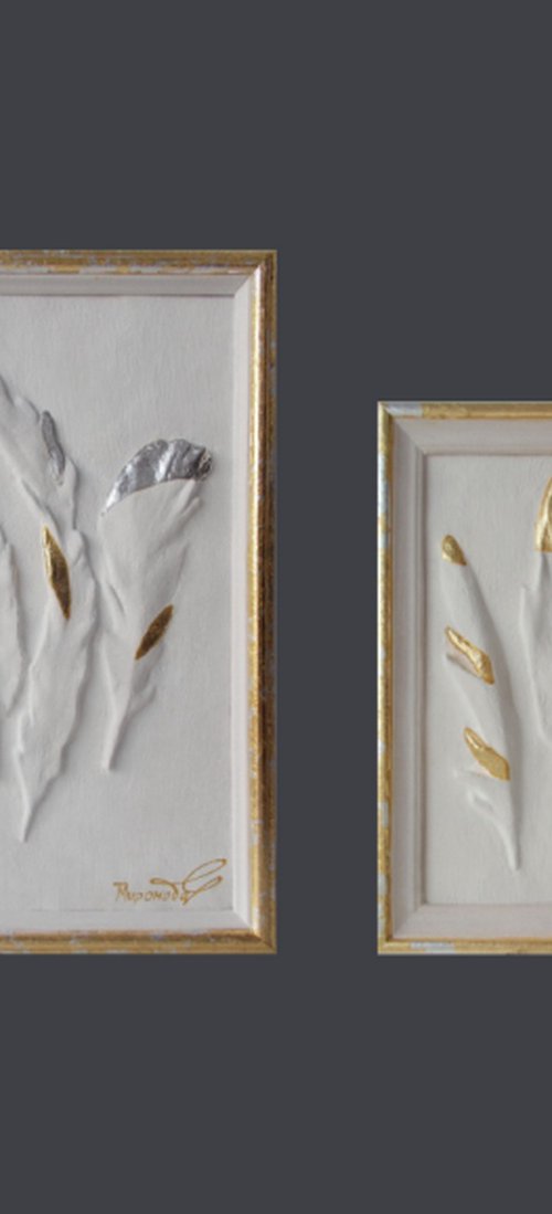 "Elegant feathers", set of 2 by Tatyana Mironova