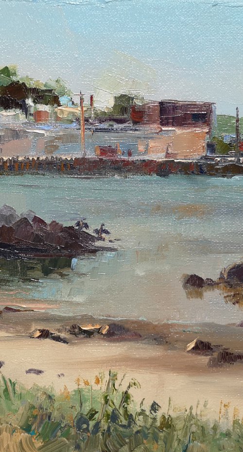 Plein air at South Shore (11x14x0.7") by Alexander Koltakov