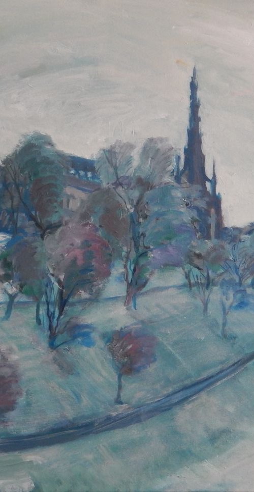 The Scott Monument, Edinburgh, Winter by Stephen Howard Harrison