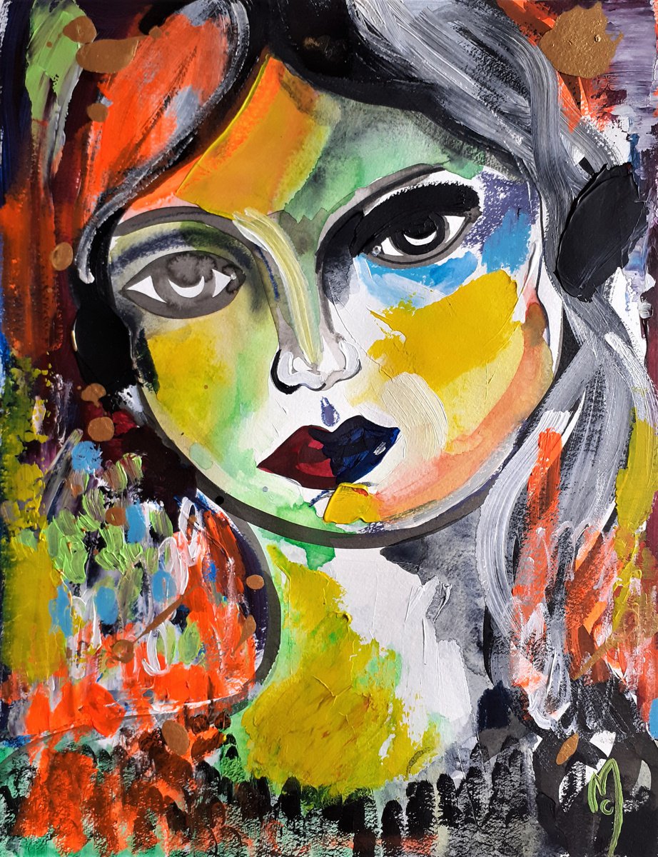 Portrait Woman Emotions by Celine Marcoz