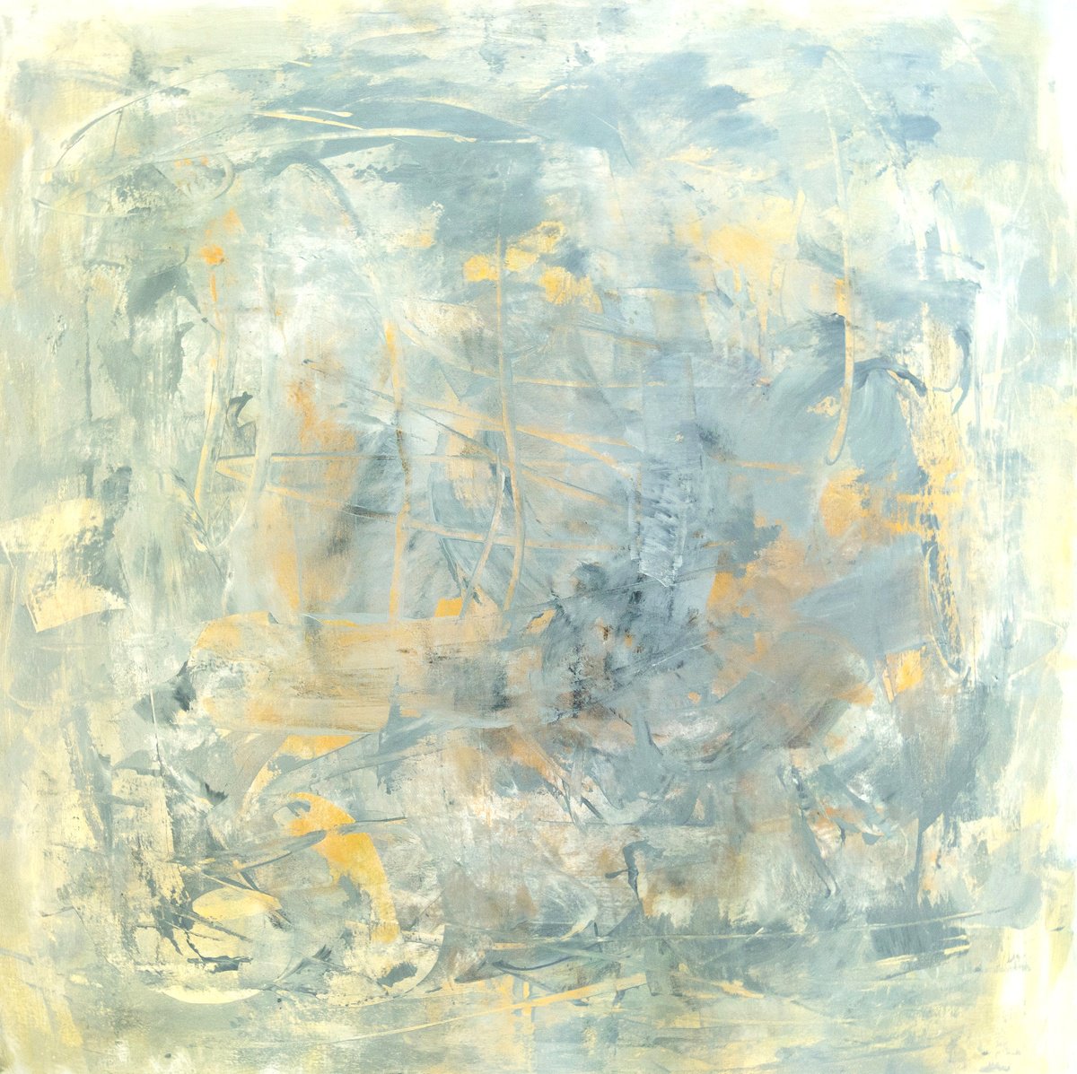 Impressionistic Landscape Acrylic Painting By Davina Nicholas, 47 X 47, Whirlwind, Original Artwork