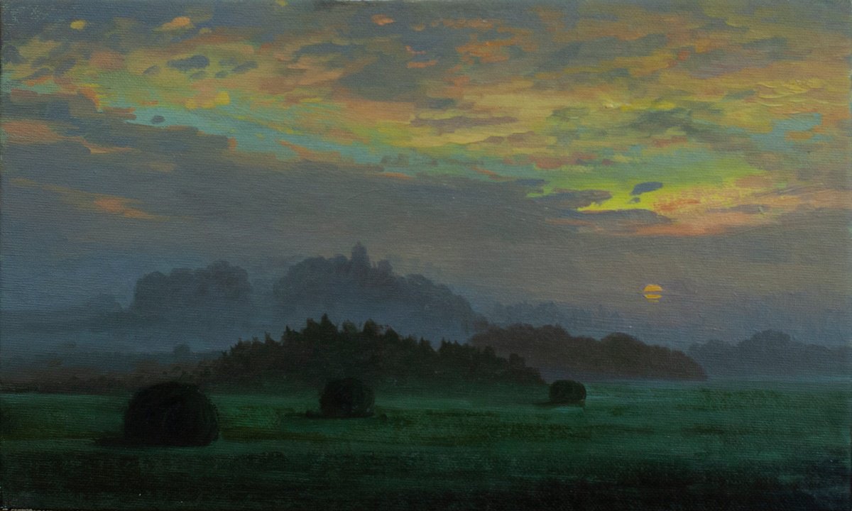 Photorealistic Landscape Oil Painting By Davit Davtyan, 10 X 6, Sunrise, Daylight Ans Sunset, Original Artwork