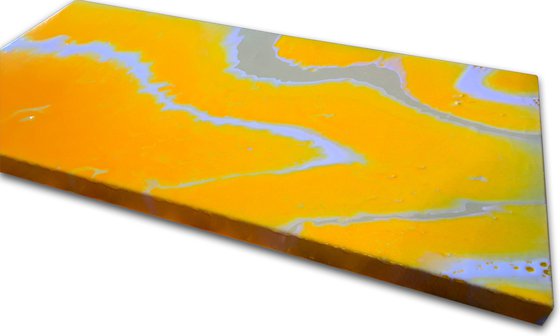 "Staring At The Sun" - FREE USA SHIPPING - Original Abstract PMS Fluid Acrylic Painting - 36 x 18 inches