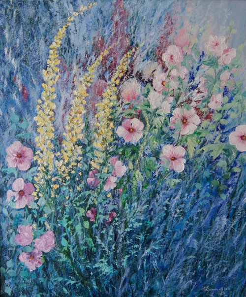 Impressionist Painting of Flowers "Flowers have a soul", by Anna  Voloshyn