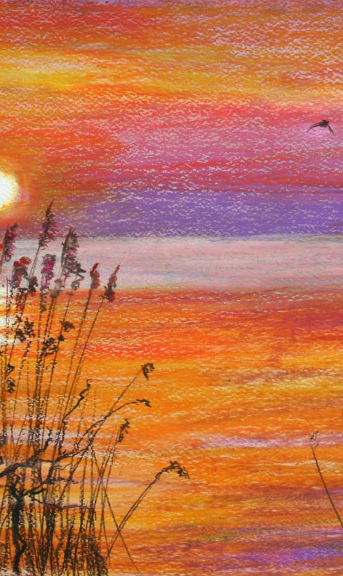 Sunset /  ORIGINAL PAINTING by Salana Art