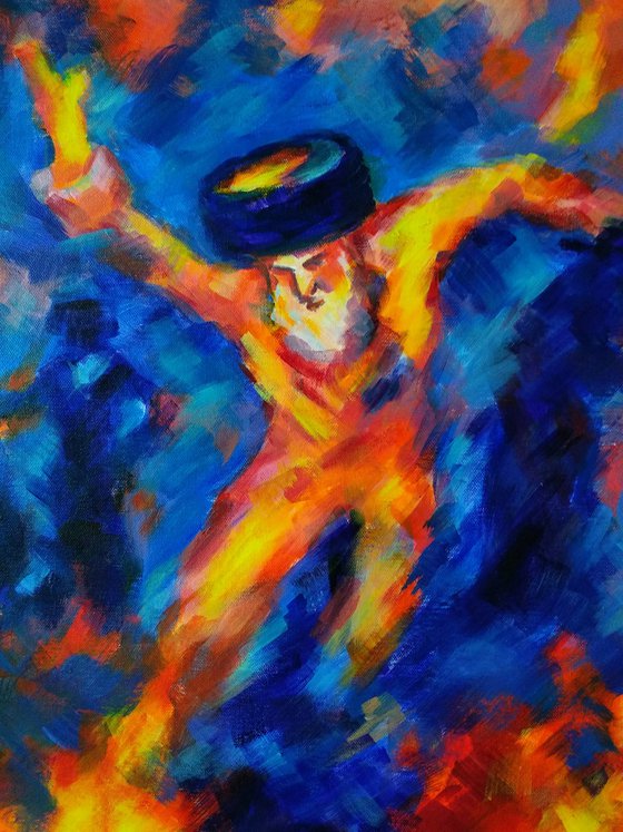 Jewish dance Acrylic Expressionism