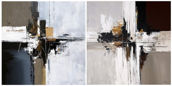 Confluence of Forms set diptych