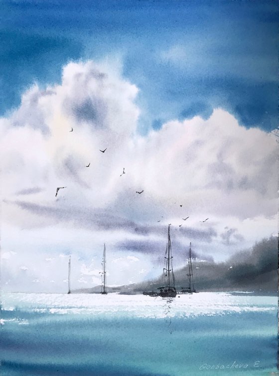 Yachts at sea #9