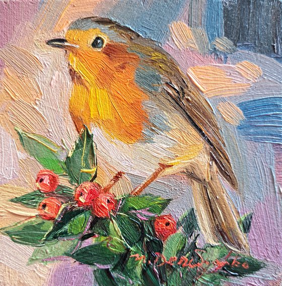 Robin bird painting