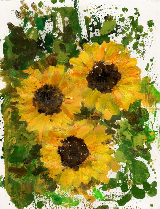 Contemporary Sunflowers 1