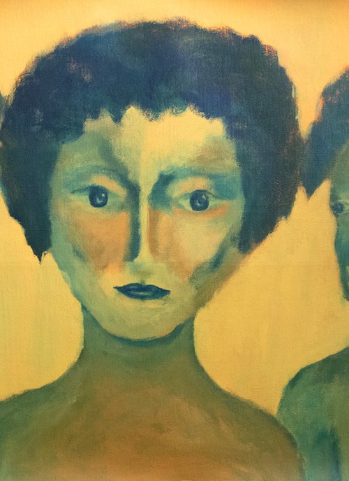 Study of faces portrait LXVIII by Paola Consonni