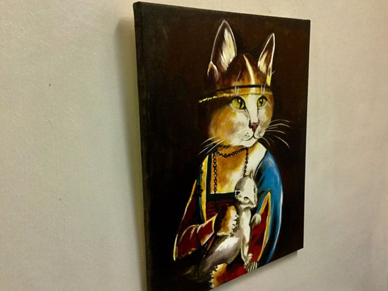 Cat with ermine . Best seller .
