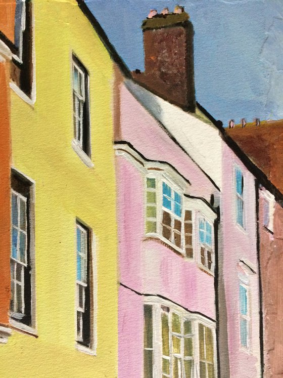 Oxford, Pastel Coloured Houses