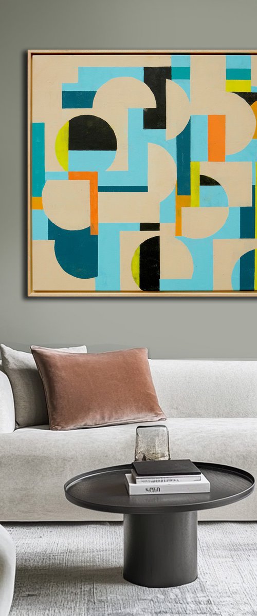 Circle in Circle the Maze Blue by Ronald Hunter