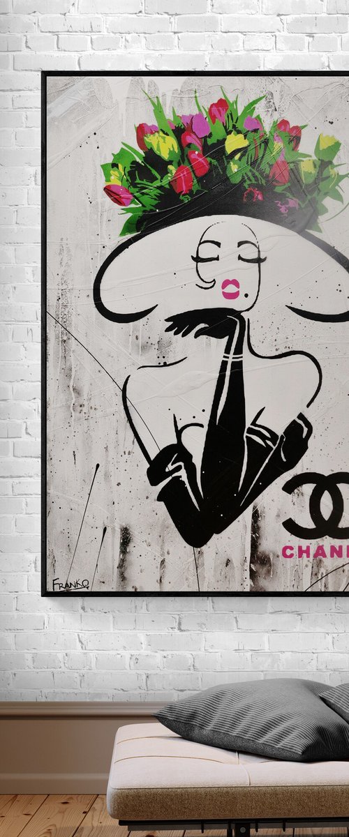 Raw Class X 140cm x 100cm Textured Urban Pop Art by Franko