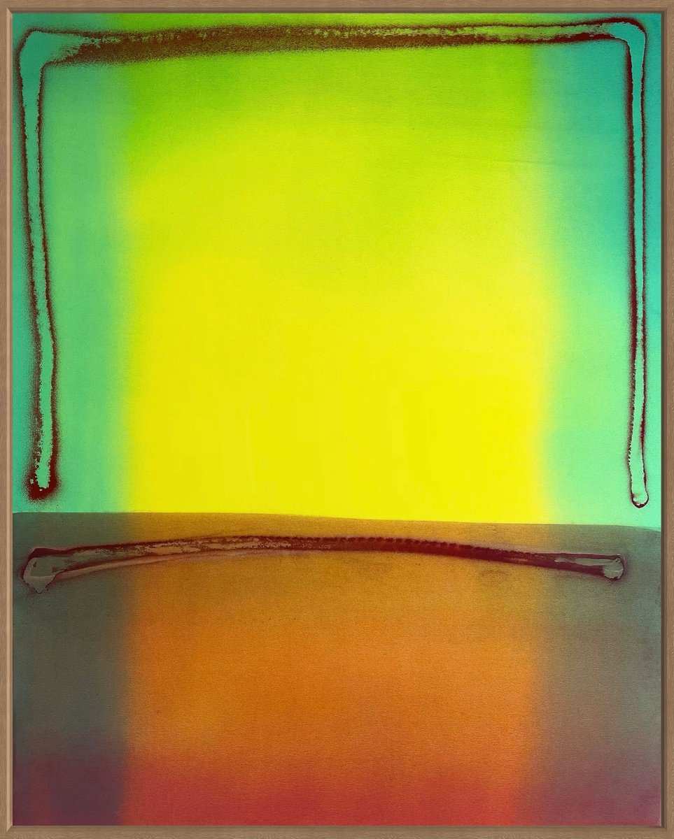 Abstract Landscape Painting By Evgenia Makarova, 31 X 39, Cuba Libre, Original Artwork