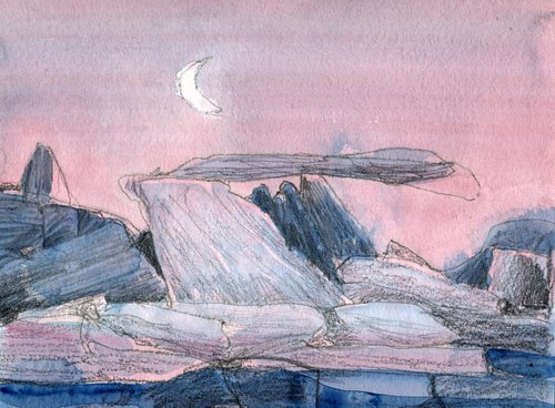 Moonlit Mountain by Elizabeth Anne Fox